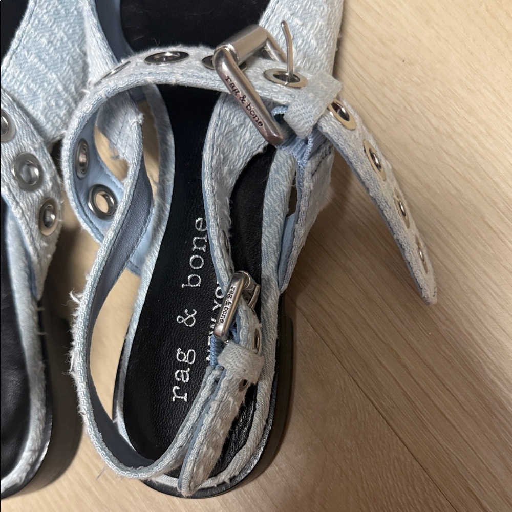 Rag & Bone Women's Light Blue Tweed Flats - Picture 4 of 8